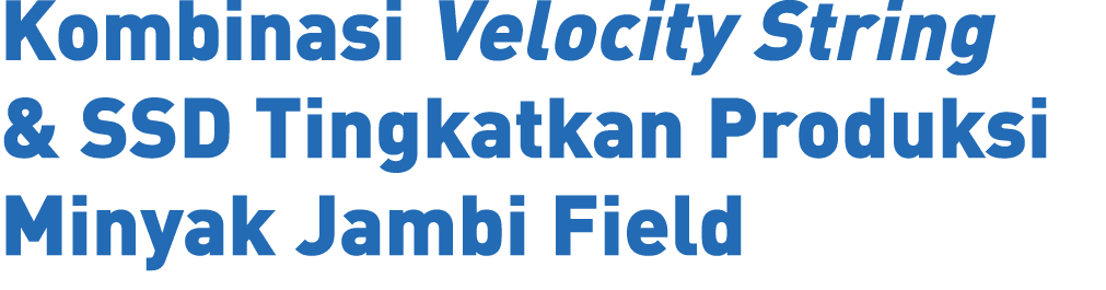 Kombinasi Velocity String & SSD Tingkatkan Produksi Minyak Jambi Field