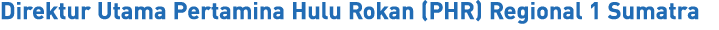 Direktur Utama Pertamina Hulu Rokan (PHR) Regional 1 Sumatra