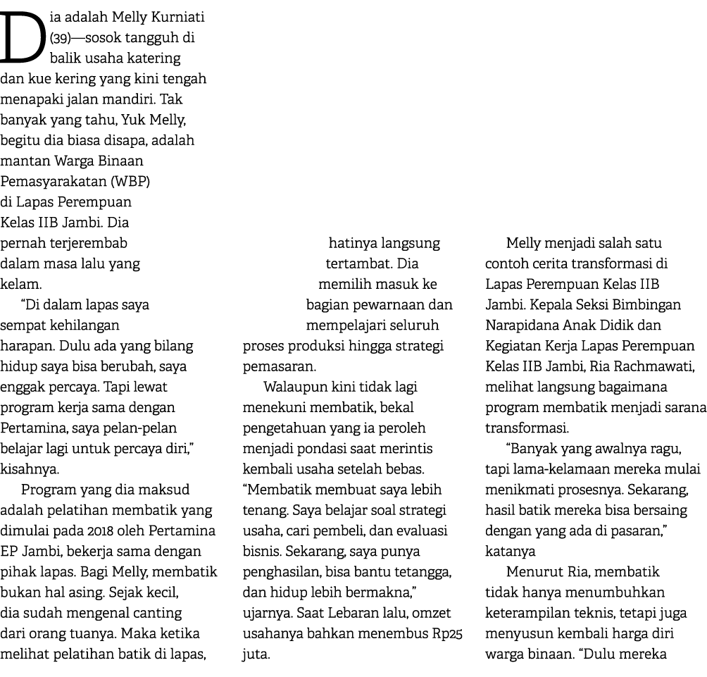 Dia adalah Melly Kurniati (39)—sosok tangguh di balik usaha katering dan kue kering yang kini tengah menapaki jalan m...