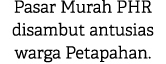 Pasar Murah PHR disambut antusias warga Petapahan.