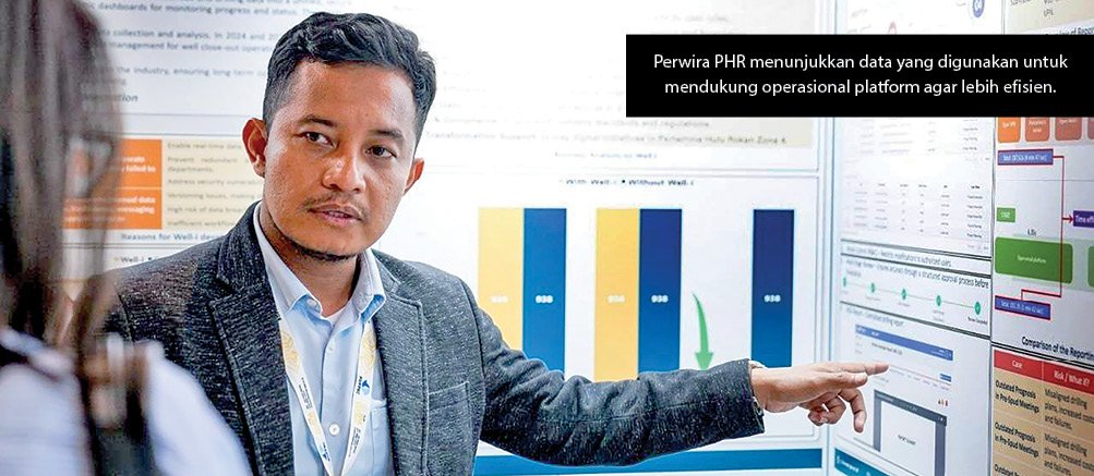 Perwira PHR menunjukkan data yang digunakan untuk mendukung operasional platform agar lebih efisien