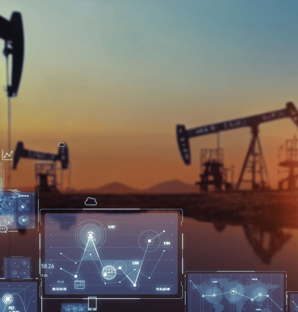 Oil fields and technology. Wide image for banners, advertisements.