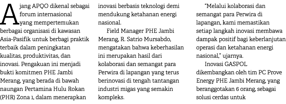 Ajang APQO dikenal sebagai forum internasional yang mempertemukan berbagai organisasi di kawasan Asia Pasifik untuk b...