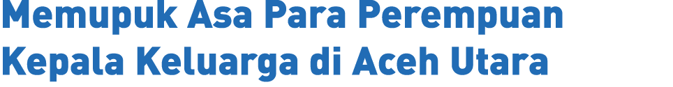 Memupuk Asa Para Perempuan Kepala Keluarga di Aceh Utara