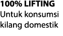 100% LIFTING Untuk konsumsi kilang domestik