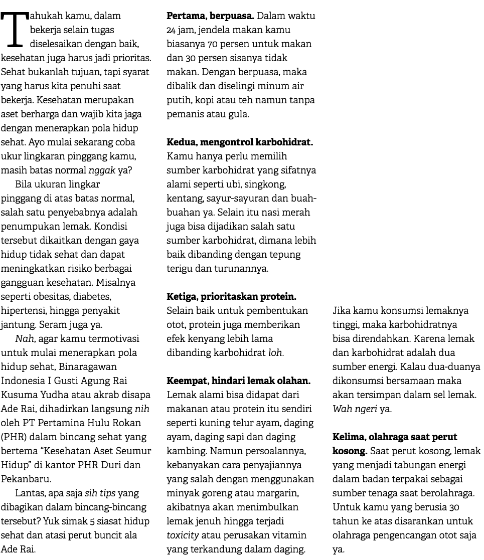 Tahukah kamu, dalam bekerja selain tugas diselesaikan dengan baik, kesehatan juga harus jadi prioritas. Sehat bukanla...