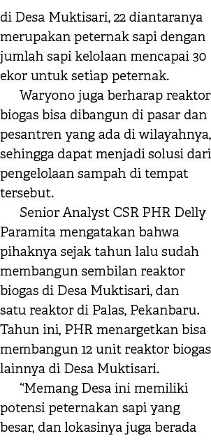 di Desa Muktisari, 22 diantaranya merupakan peternak sapi dengan jumlah sapi kelolaan mencapai 30 ekor untuk setiap p...